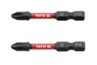 Бита торцевая PH2x50мм, ударная 1/4", (6,35мм), (2шт), S2, YT-78041, Yato