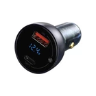 Автомобильное зарядное устройство Зарядка в авто Baseus Particular Digital Display QC + PPS Dual 65W USB + Type-C Быстрая зарядка QC 4.0+PD3.0 (CCKX-C0A) Transparent/Black