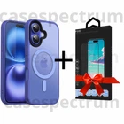 Чехол ударостойкий матовый WAVE Premium Matte Insane Case with MagSafe для Apple Iphone 16 Ultramarine + Подарок защитное стекло Pixel для Apple iPhone