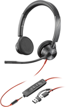 Słuchawki HP Poly Blackwire 3325 Stereo USB-C Headset +3.5mm Plug +USB-C/A Adapter (8X221AA)