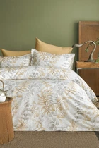 Двоспальний Євро комплект - Issimo Home Occale beige Сатин Преміум