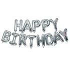 Шарики Happy birthday фольгированные 16 дюймов серебристый