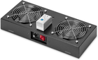 Стельовий блок охолодження для серверних шаф Digitus 2 x Fans Black (DN-19 FAN-2-WM-T-SW)
