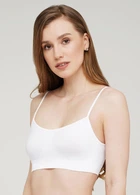 Безшовний топ жіночий Giulia Cami Top на тонких бретелях L-XL колір білий