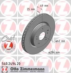 Диск тормозной ZIMMERMANN 540.2494.20 Zimmermann (540249420)