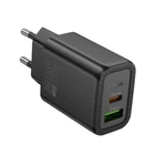 Мережевий зарядний пристрій Hoco N63 GaN PD30W / 3A USB+Type-C із швидкою зарядкою Black