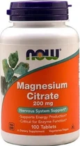 Магній цитрат Now Foods Magnesium Citrate 200 мг 100 таблеток в упаковці (ARE-574379)