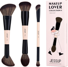 Набір пензлів для макіяжу Jessup Makeup Lover T508 Двосторонні 3 шт Світло-персиковий (ZES6976074375082)