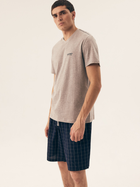 Piżama męska z szortami i krótkim rękawem letnia bawełniana Henderson Dorm 42618-90X XL Szara (5903972398784)