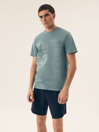 Piżama męska z szortami i krótkim rękawem letnia bawełniana Henderson Surf 42598-77X XL Zielona (5903972399958)