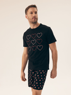 Piżama męska z szortami i krótkim rękawem letnia bawełniana Henderson Sweet 42602-99X 2XL Czarna (5903972509142)