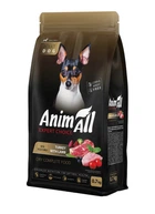 Повнораціонний сухий корм AnimAll для дорослих собак малих порід зі свіжою індичкою та ягням