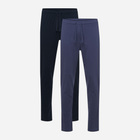 Zestaw spodni piżamowych męskich 2 szt Henderson Mode 43030-59X 3XL Niebieski/Czarny (5903972392317)