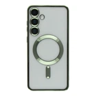 Чехол TPU Metallic Full Camera with Magsafe для Samsung Galaxy S24+ 5G (S926) Колір Green