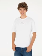 Футболка хлопковая длинная мужская U.S. Polo Assn G081SZ011-000-2006915(beyaz) XL Белая (8683857762028)