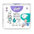 Детские подгузники 15+ кг, размер 6 Junior Extra, 34 шт - Bella Baby Happy Soft & Delicate 34шт (1274104-31097127)