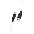 Кабель HOCO X21 Plus USB to MicroUSB 2.4A 1m silicone connectors White (6931474711861)
