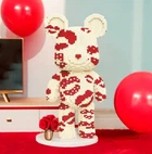 Конструктор Magic Blocks у вигляді ведмедика Bearbrick “Kisses” 43 см