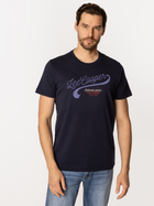 Футболка бавовняна довга чоловіча Lee Cooper Authentic5-1160 M Темно-синя (5905991727958)