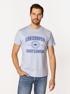 Футболка бавовняна довга чоловіча Lee Cooper East-London4 M Блакитна (5905991735823)