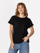 T-shirt damski basic bawełniany Lee Cooper Lydia-8317 S Czarny (5905991728603)