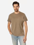 T-shirt męski basic bawełniany Lee Cooper Obutch-875 2XL Brązowy (5905991736394)
