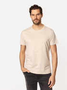 T-shirt męski basic bawełniany Lee Cooper Oslo-8515 2XL Beżowy (5905991728191)