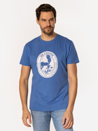 T-shirt męski z nadrukiem bawełniany Lee Cooper Sail-1160 XL Niebieski (5905991735588)