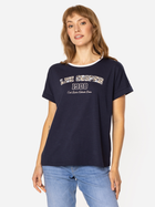 Футболка бавовняна жіноча Lee Cooper Script Flowers-1145 L Темно-синя (5905991728931)