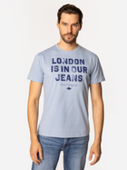 Футболка бавовняна довга чоловіча Lee Cooper Slog3-1160 2XL Темно-синя (5905991726579)
