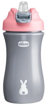 Пляшечка Chicco з м'яким носиком Сіро-рожева 350 мл (8058664144808)