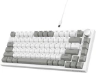 Клавіатура Ajazz AK820 Ігрова Механічна 75% Біло-Сіра RGB підсвітка, червоний світч