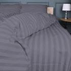 Простирадло на резинці MirSon полуторне 100x200+25 см Stripe 17-0601 Gray Бязь (2200008049188)
