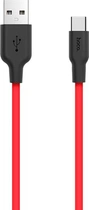 Кабель Hoco X21 USB to Type-C 2A silicone TPE connectors 1 м Black+Red (6957531071419)