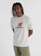 Футболка бавовняна довга чоловіча New Balance Athletics Logo MT51500 L Світло-сіра (197967256356)