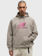 Bluza męska z kapturem New Balance Sport Essentials Gradient Logo MT51514 XL Beżowa (197967321764)