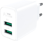 Ładowarka sieciowa Acefast A33 QC18W (USB-A+USB-A) Dual Port Charger White (AFA33W)