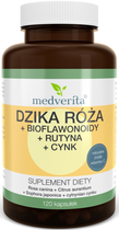 Вітаміни Medverita Шипшина рутин цинк 120 капсул (5903686580024)