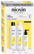 Zestaw do pielęgnacji włosów Nioxin System 1 Scalp+ przeciwdziałający lekkiemu przerzedzeniu Szampon 150 ml + Odżywka 150 ml + Spray 50 ml (4064666843889)