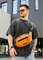 Мужская сумка через плечо из экокожи SAMBAG Оранжевая (9510301017)
