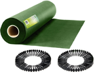 Agrowłóknina ogrodowa Plonos + 100 szpilek 1.6 m x 50 m 90 g/m2 Zielona (5903890624750)