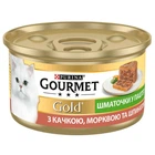 Влажный корм Purina Gourmet Gold с уткой, морковью и шпинатом, кусочки в паштете 85 г