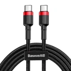 Дата кабель Baseus Cafule Type-C to Type-C PD2.0 60W (2m) (CATKLF-H) Черный / Красный