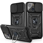 Ударопрочный чехол Camshield Serge Ring для Apple iPhone 13 (6.1") Черный Без бренда