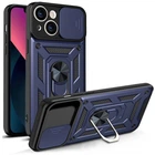 Ударопрочный чехол Camshield Serge Ring для Apple iPhone 13 (6.1") Синий Без бренда