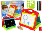 Дошка двостороння складна LEAN Toys Червона із зеленим, з трафаретами, крейдою та маркерами (5905214979812)
