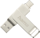 Флеш пам'ять USB Hama C-Rotate Pro 128GB USB 3.0 Silver (4047443474087)