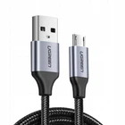 Кабель UGREEN US290 USB 2.0 - micro-USB Aluminum Braid 2m чорный (60148)