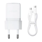 Мережевий зарядний пристрій Baseus Palm Fast Charger 30W (1USB-C) + кабель Type-C to Type-C (P10111605113-01) (Moon White) (226899)