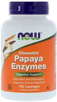 Натуральна добавка Now Foods Papaya Enzyme Льодяники